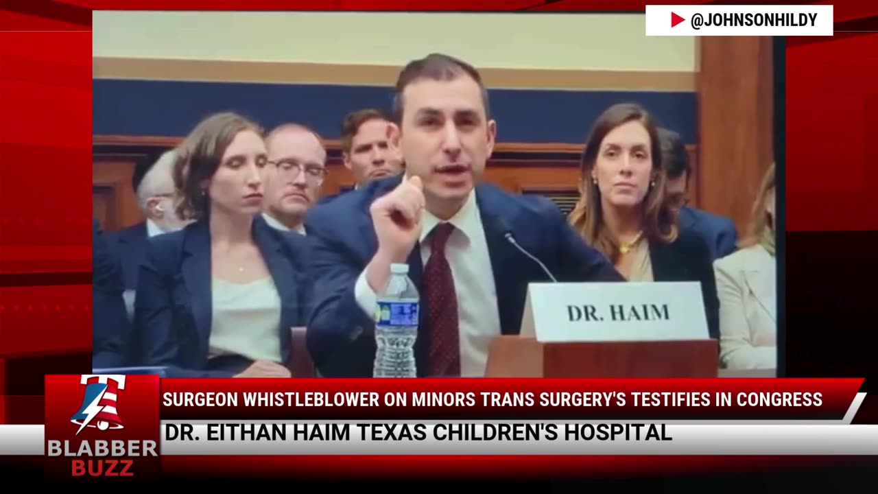 Surgeon Whistleblower On Minors Trans Surgery's Testifies In Congress