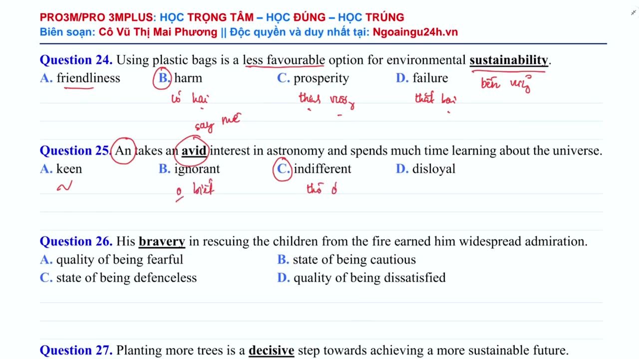 Đồng nghĩa – trái nghĩa trong ngữ cảnh Buổi 1