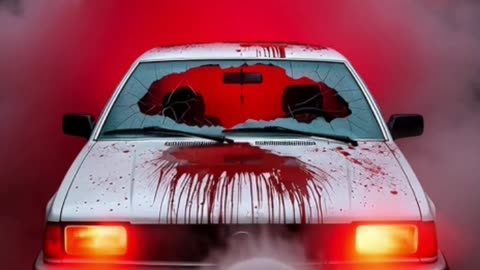 zombie car with blood #zoombie #horror #car