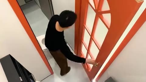 That's just the perfect door for any bathroom!.hd