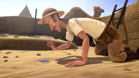 Laughs in the Desert – The Egyptian Pyramids Cartoon! 🌴😂