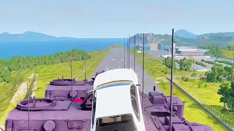 "Supercar vs Tank 🚗💥 | Extreme Jump Challenge 2025