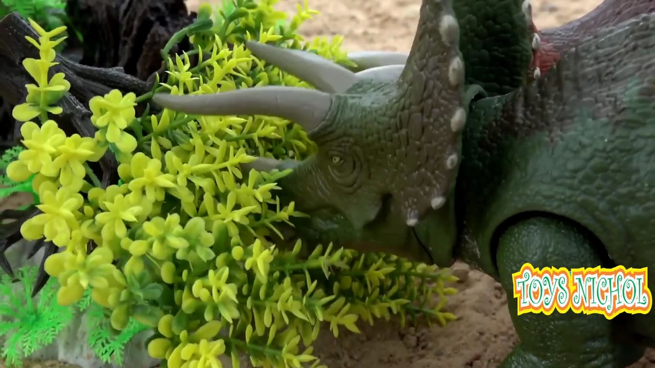 Herbivorous Dinosaurs Gather in the Grassland for Lunch