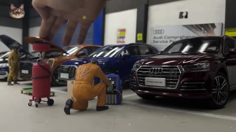 Full Audi Car Collection 118 Scale Servicing at Audi Workshop Diecast Model Cars3