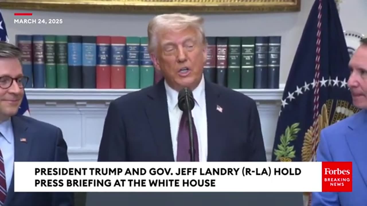 President Trump Surprised At Question From Reporter During White House Event