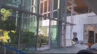 The damage caused to the terminal at Ramon Airport