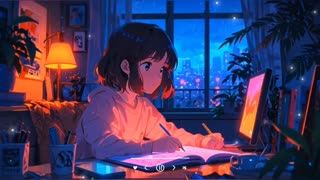 Late Night Chill Lofi Music with Cozy bedroom and study ambience