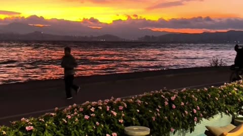 The beautiful scenery of Erhai Lake in Dali
