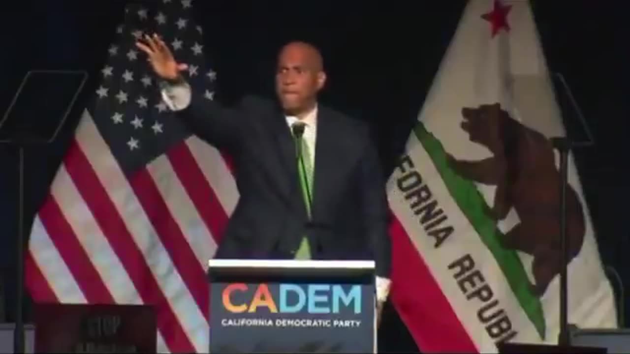 Cory Booker Does Hand Gesture Similar to Elon’s and the Left Doesn’t Care