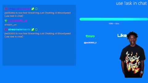 Ai ishowspeed (use !ask in chat)