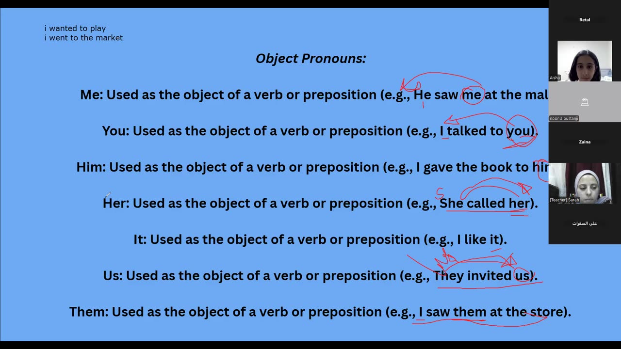 s+o pronouns