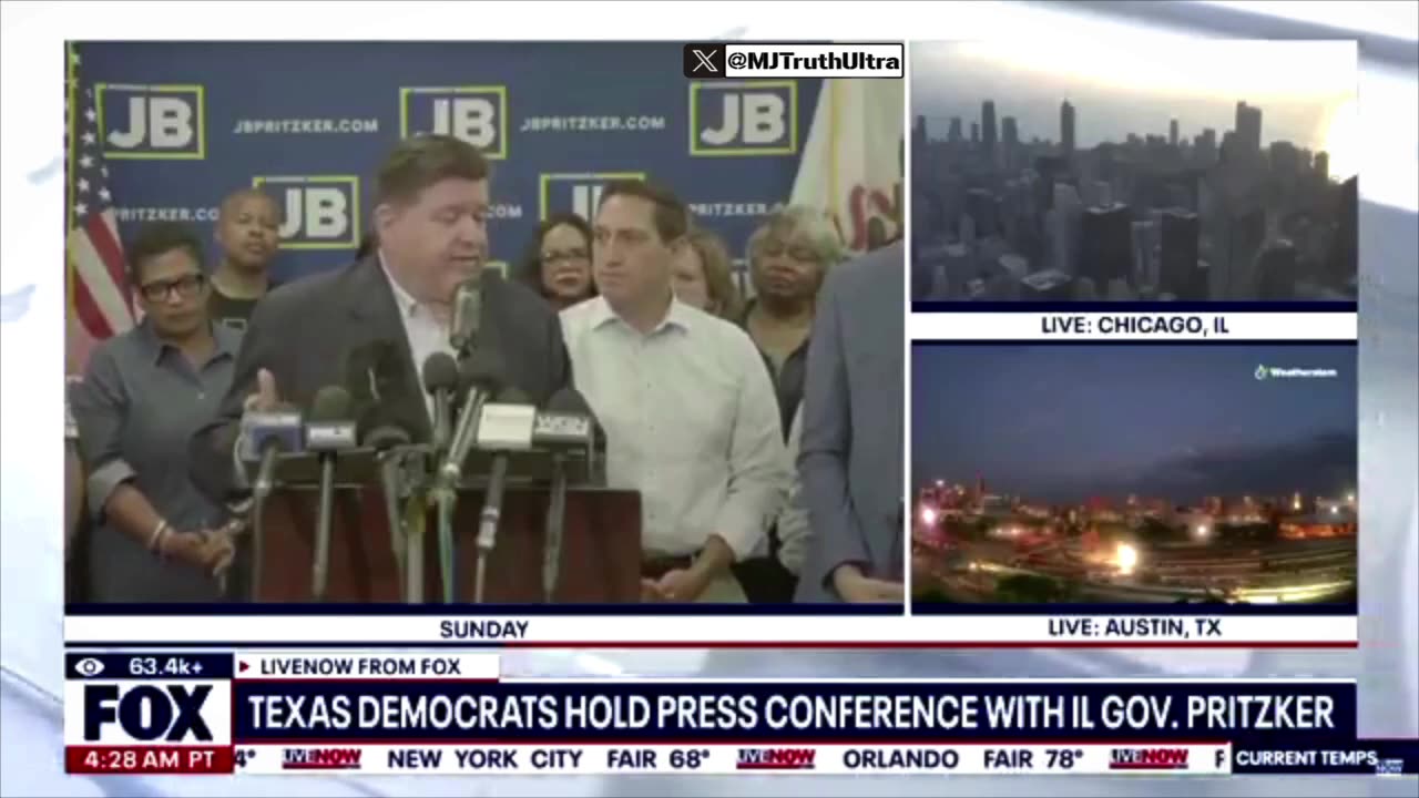 JB Pritzker hosts Texas Dems who fled - Trump is trying to cheat
