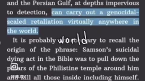 Read this Book: The Samson Option (1 min) Join: @davidavocadowolfe 🥑