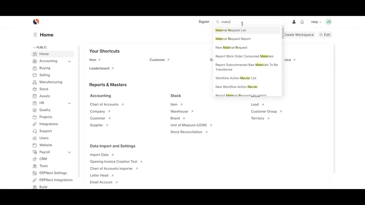 SigzenERP - Material Requests : The Ultimate Tutorial