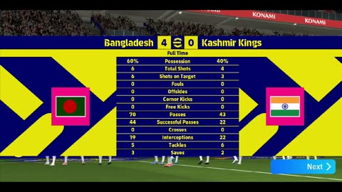 Bangladesh vs India Efootball Gameplay