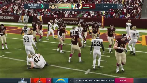 1964 WASHINGTON VS Madden 21 I Franchise SEASON 1 PLAYOFFS RD 3 VS SAINTS