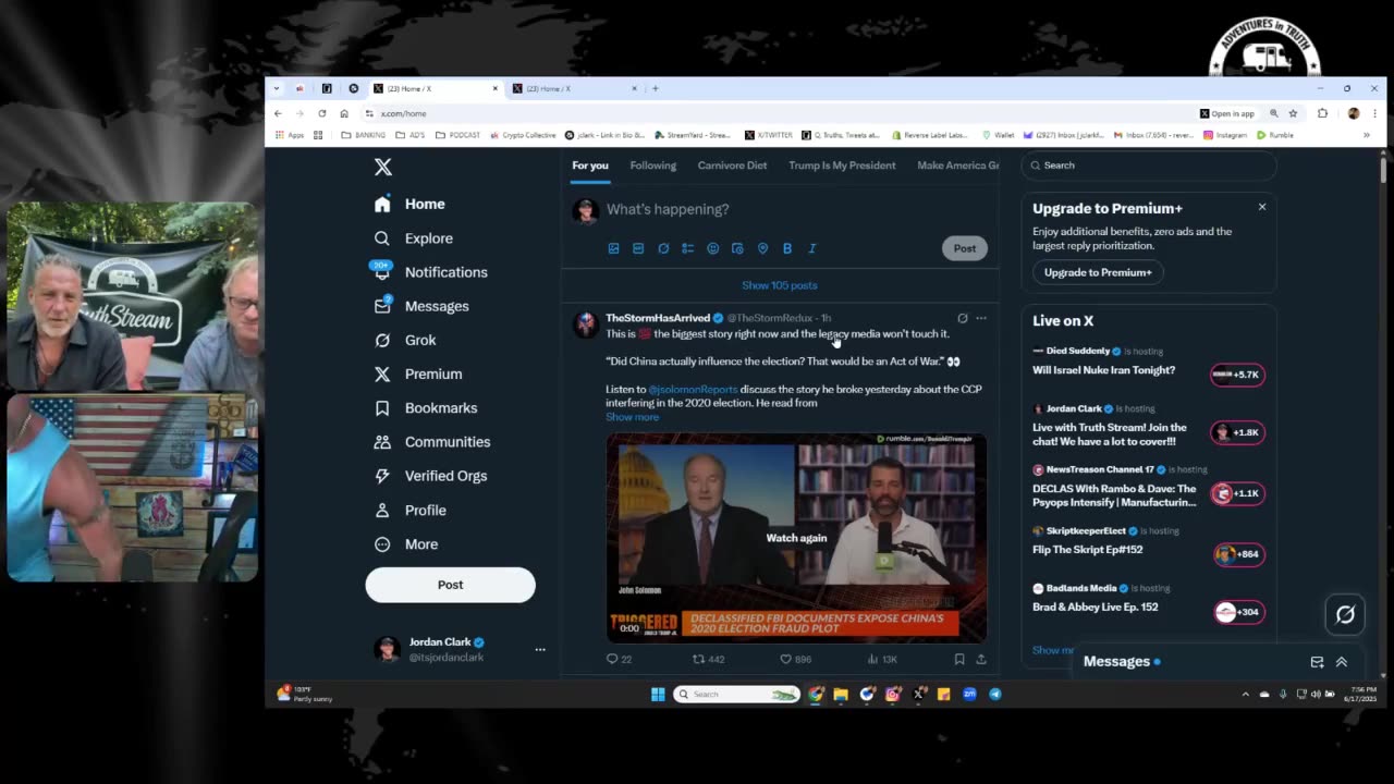 TS with Jordan Clark - FBI,DNC,Saving Israel for last, solar weather, technology 6-17-25