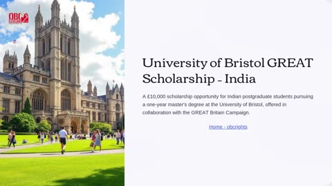 Way to avail University of Bristol GREAT Scholarship