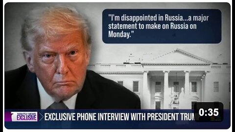 Trump says he’s “disappointed in Russia” and is promising a “major statement” Monday - but won’t say what it is.