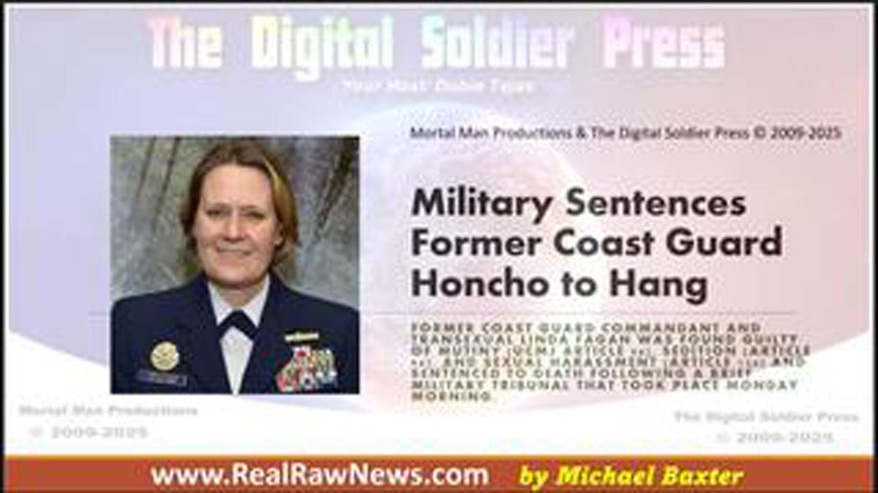 MILITARY SENTENCES FORMER COAST GUARD HONCHO TO HANG AT CAMP BLAZ IN GUAM