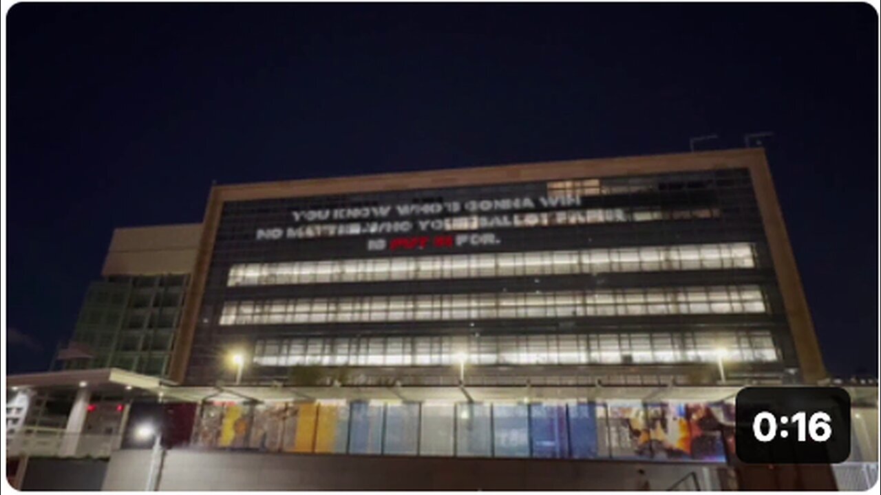 "Message Displayed on US Embassy Building in Moscow"