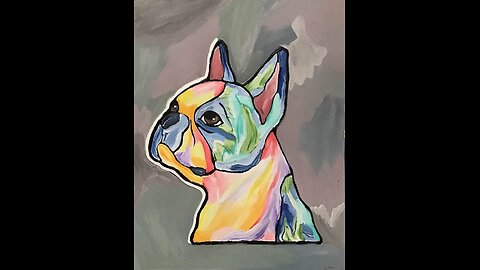 In the Studio: Boston Terrier Line Pour Art