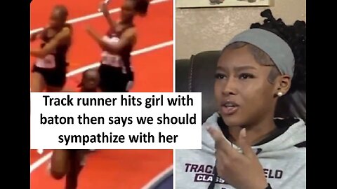 Track runner hit opponent with baton but cries for sympathy