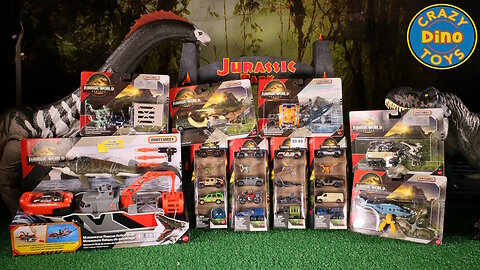 27 New Jurassic World Rebirth Dinosaur Toys Matchbox Vehicles Unboxed 2025 Mattel Dino Toys