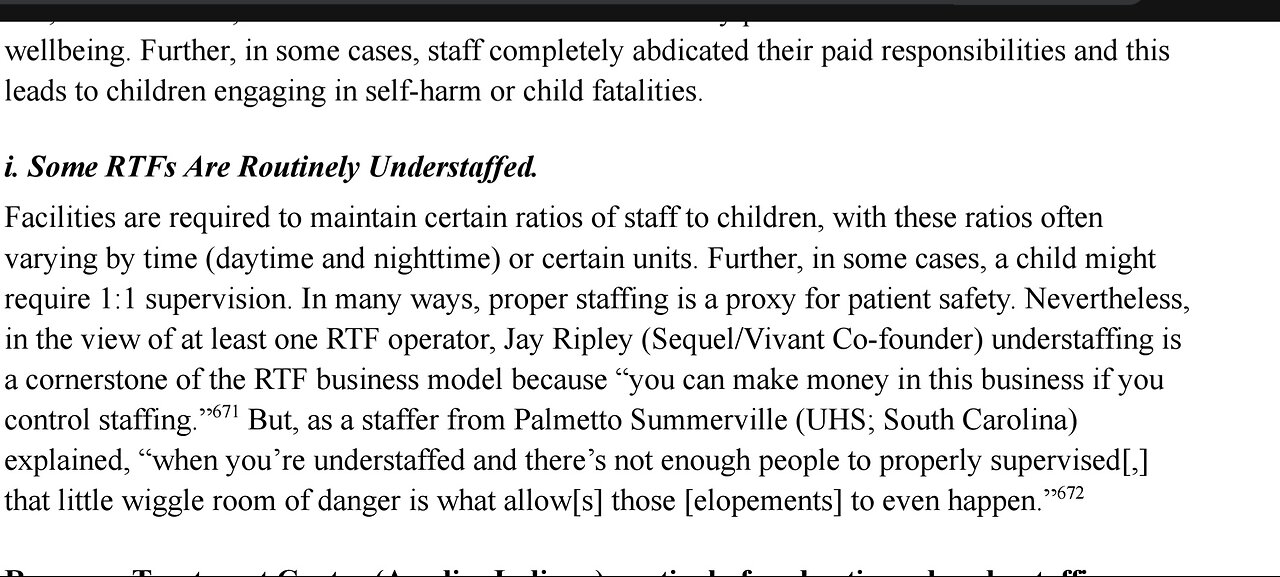 This is what your report should say