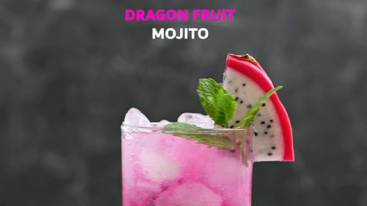 COCKTAIL DRAGON FRUIT MOJITO