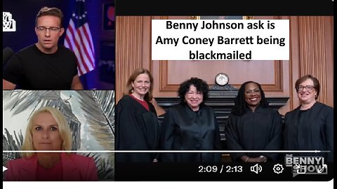 Benny Johnson ask Is Amy Coney Barrett being blackmailed
