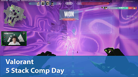 5 Stack Comp Day | Competitive 2W-1L | Valorant