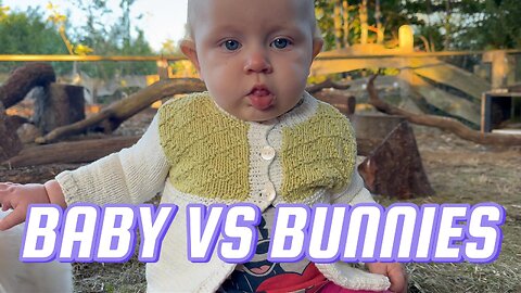 baby kayla vs the bunnies – cutest reaction ever! 🐰✨