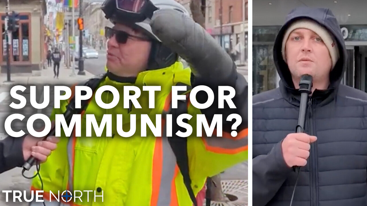 MUST WATCH: Montrealers support communism, anti-Trump party outside French leaders' debate