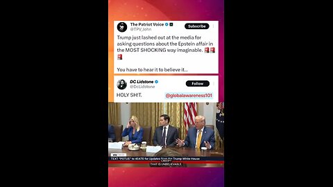 Trump's dismissive tone about Epstein question broke my heart. 💔