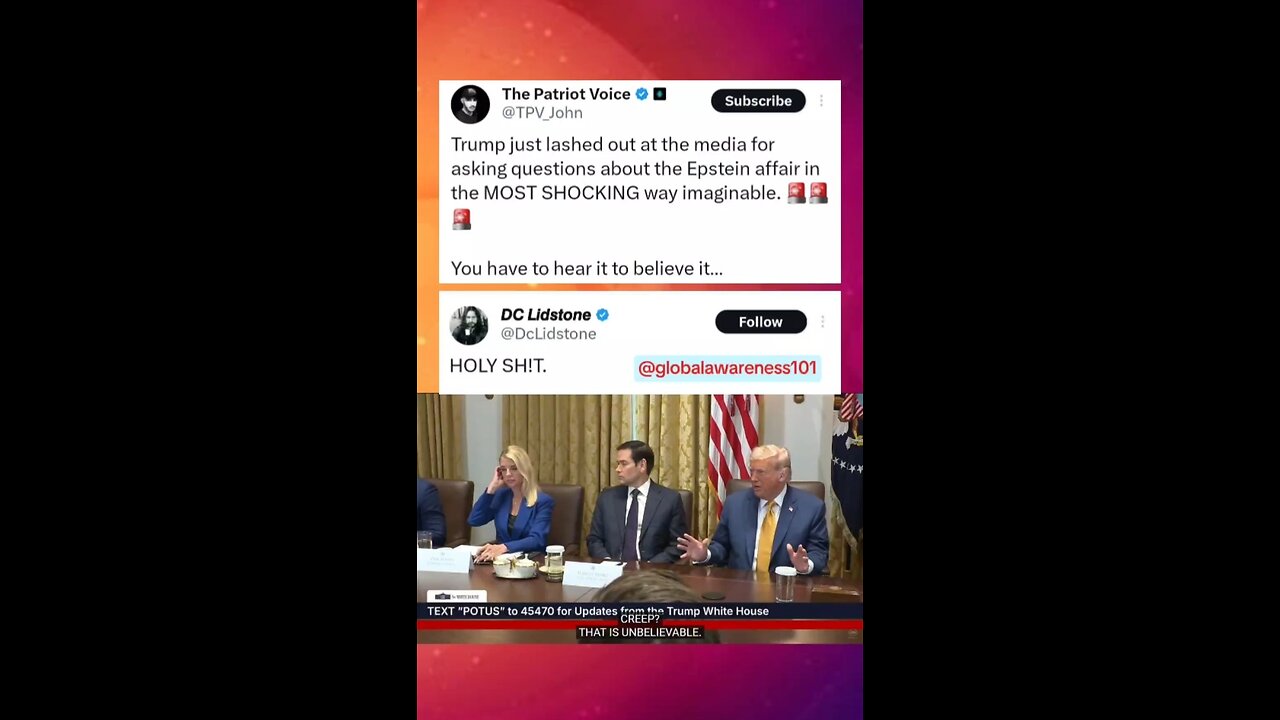 Trump's dismissive tone about Epstein question broke my heart. 💔