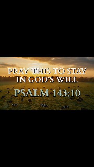 Pray This to Stay in God’s Will | Psalm 143:10
