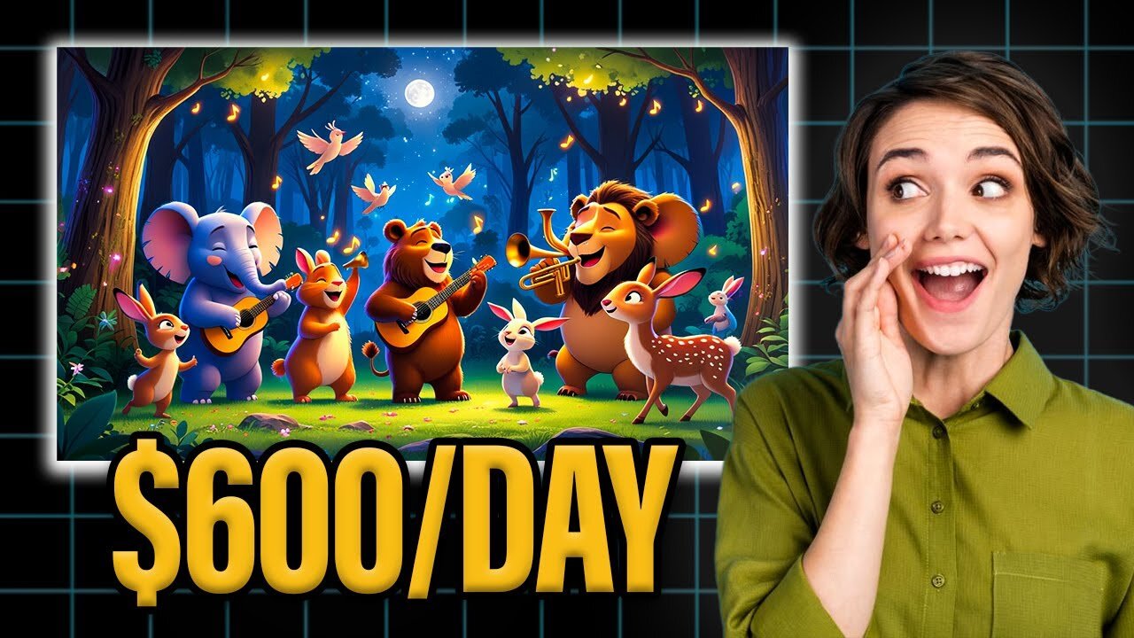 Make $600/Day Creating FACELESS KIDS SONG Videos USING AI in Just 10 Minutes