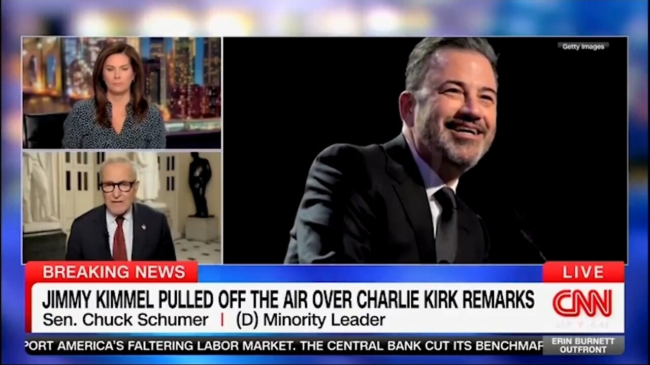 Sen Schumer Is Outraged That ABC Pulled Jimmy Kimmel Off The Air, Blames Trump