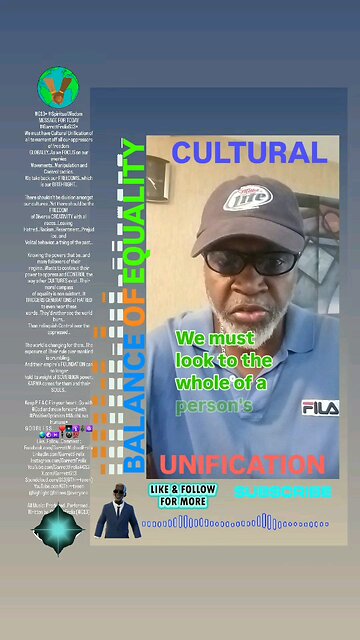 ▪︎CULTURAL UNIFICATION/BALANCE OF EQUALITY▪︎