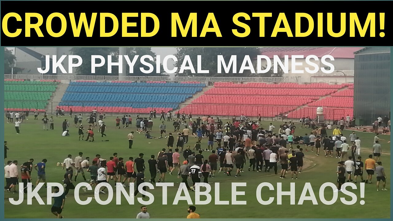 Crowd in stadium|Ma stadium running track|Jkp constable physical test|Running, jkp constable
