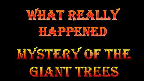 Mystery of the Giant Trees - What Really Happened