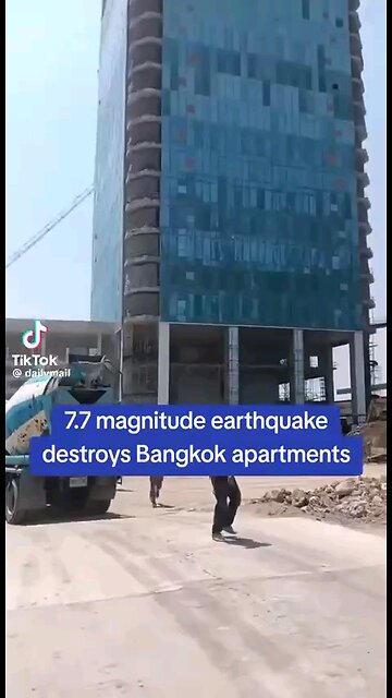 7.7 magnitude earthquake destroys Bangkok apartments