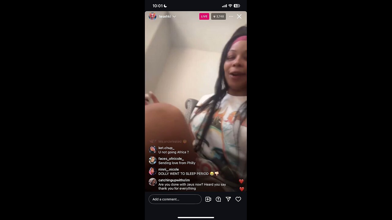 Tesehki goes live to speak on Clarissa Shields challenging her to fight.pt.2 4/22/2025