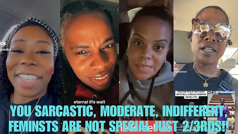 YOU SARCASTIC, MODERATE, INDIFFERENT FEMINISTS ARE NOT SPECIAL JUST 2/3RDS!! - GMS - Greatmillstone