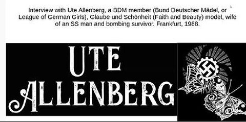 Interview with Ute Allenberg a BDM member (League of German Girls) & Faith and Beauty Member