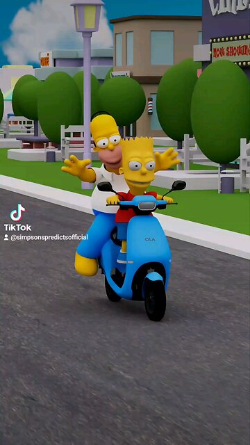 simpsons bike accident