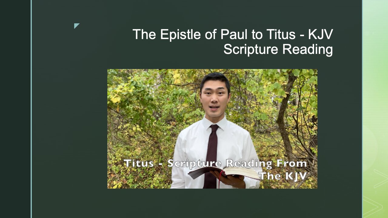 Titus KJV Audio Bible Reading with Scripture on Screen