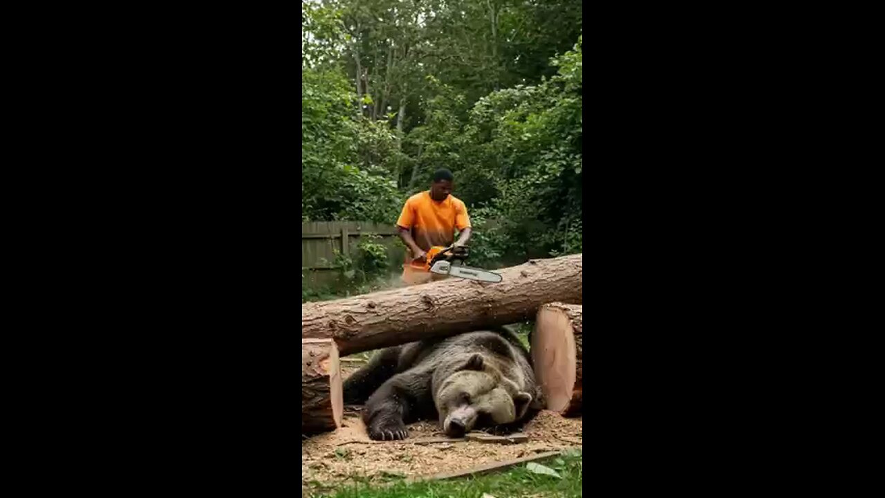 Bear_Gets_Saved_From_Collapsed_Tree!_#Animals_#Wildlife_#AnimalRescue