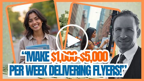 Make $1000-$5000 Per Week Delivering Flyers! IWantToPayYou.com